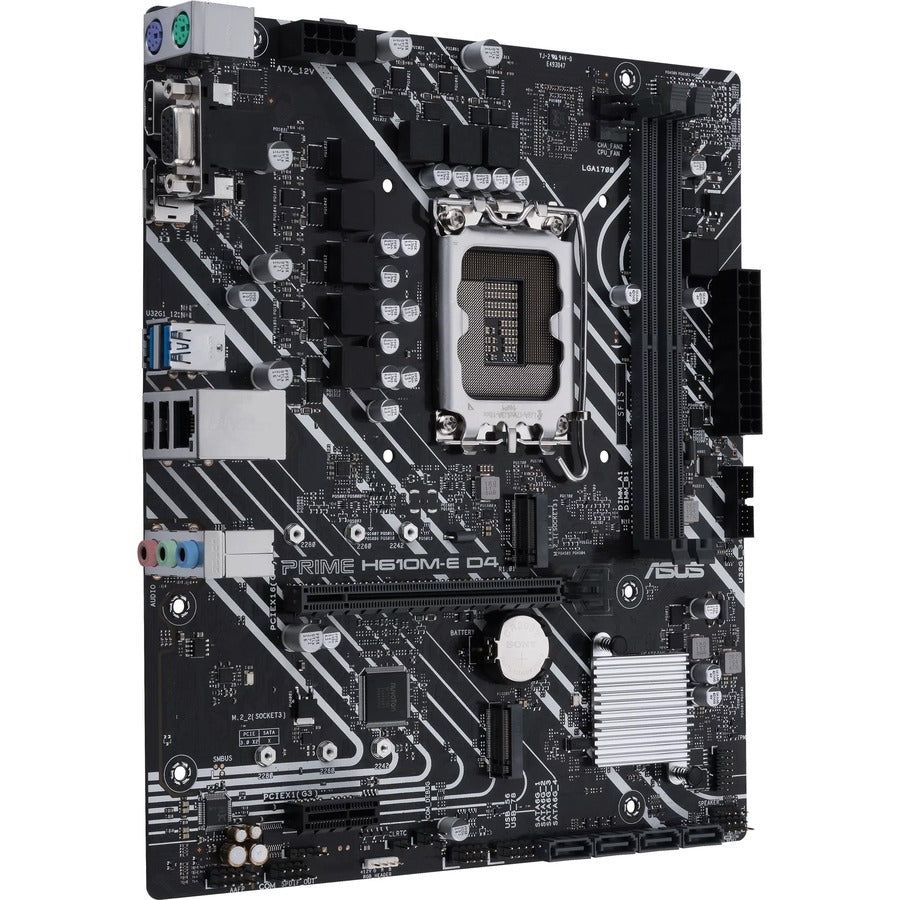 Asus Prime H610M-E D4-CSM Desktop Motherboard - Intel H610 Chipset - Socket LGA-1700 - Pen
