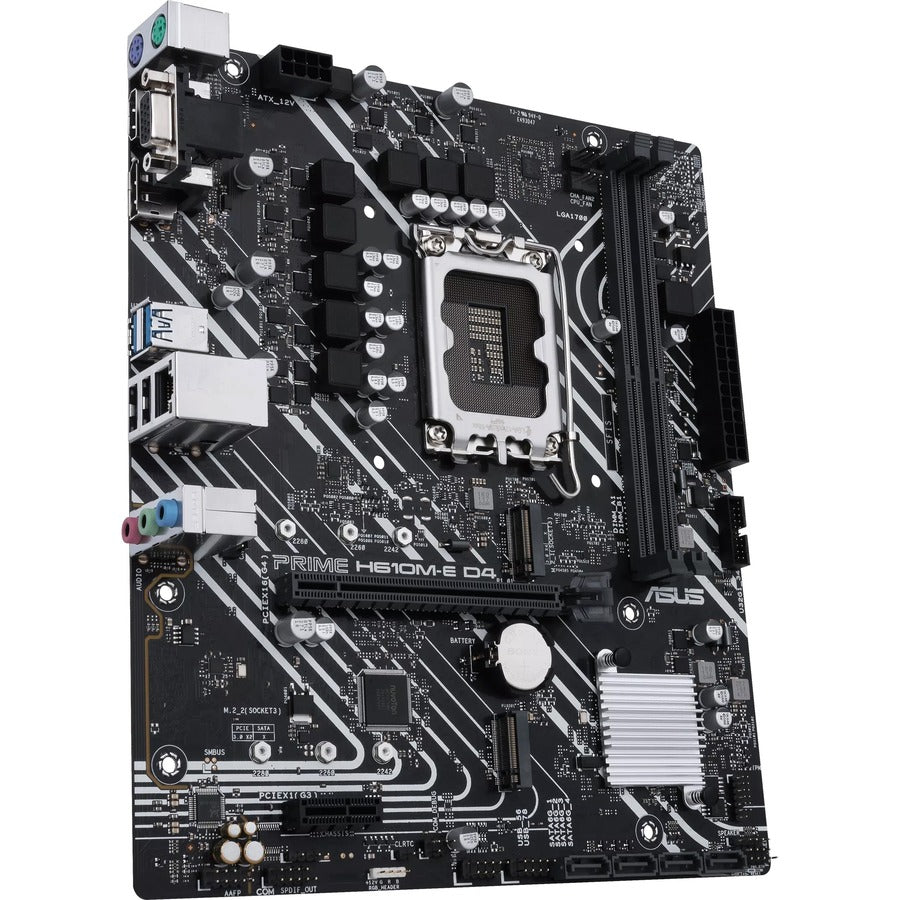 Asus Prime H610M-E D4-CSM Desktop Motherboard - Intel H610 Chipset - Socket LGA-1700 - Pen