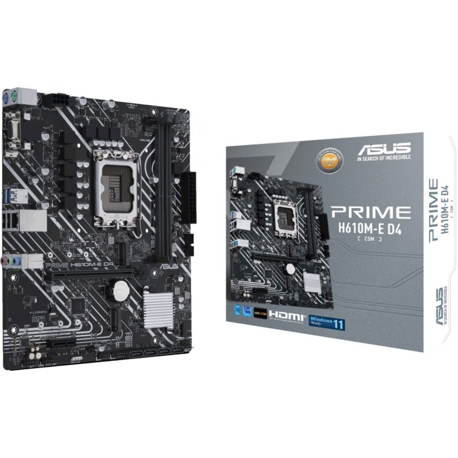 Asus Prime H610M-E D4-CSM Desktop Motherboard - Intel H610 Chipset - Socket LGA-1700 - Pen