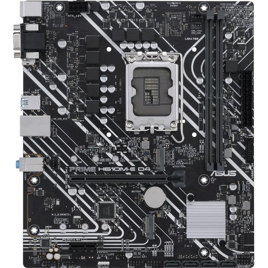 Asus Prime H610M-E D4-CSM Desktop Motherboard - Intel H610 Chipset - Socket LGA-1700 - Pen