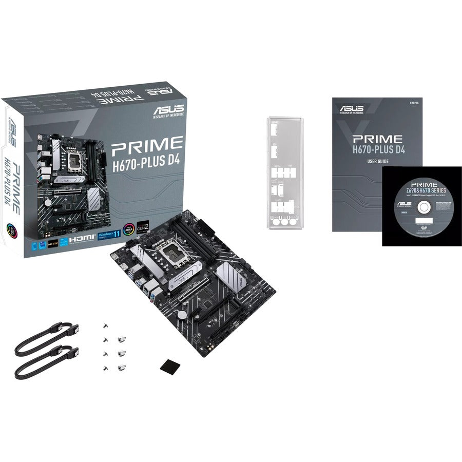 Asus Prime H670-Plus D4 Desktop Motherboard - Intel H670 PRIME