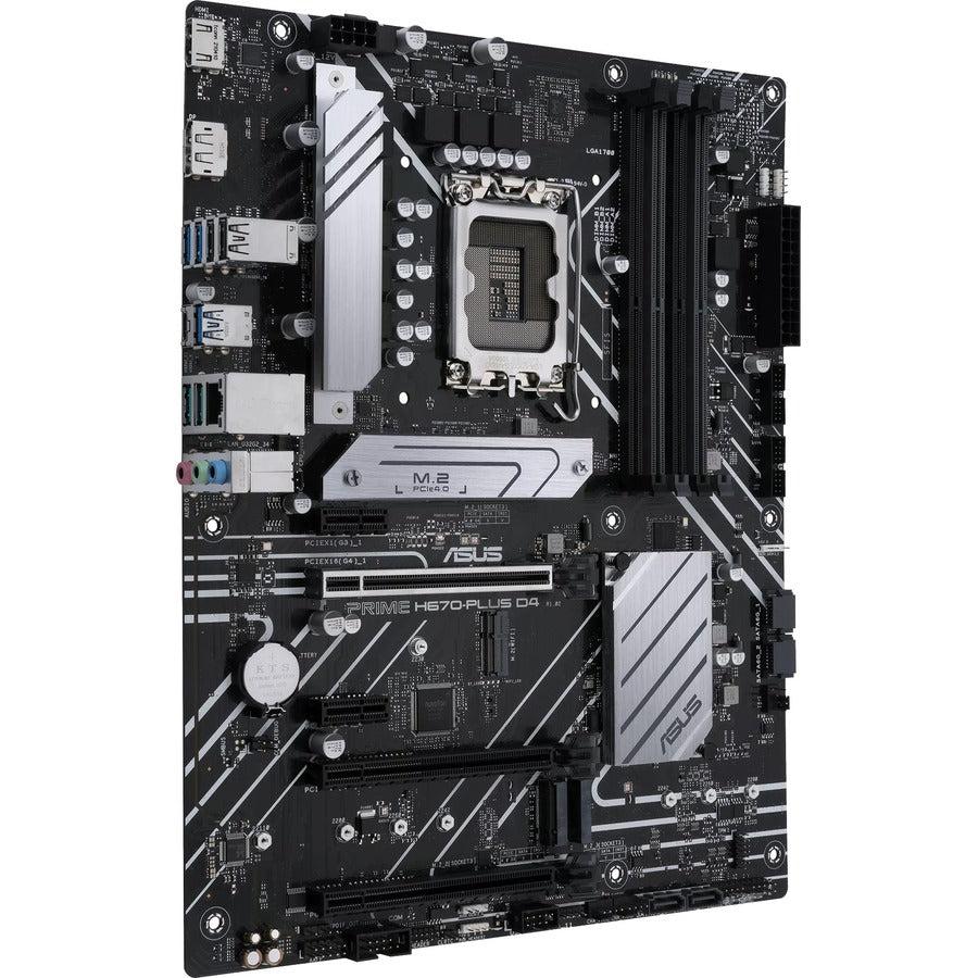 Asus Prime H670-Plus D4 Desktop Motherboard - Intel H670 Chipset - Socket Lga-1700 - Intel Optane Memory Ready - Atx PRIME H670-PLUS D4