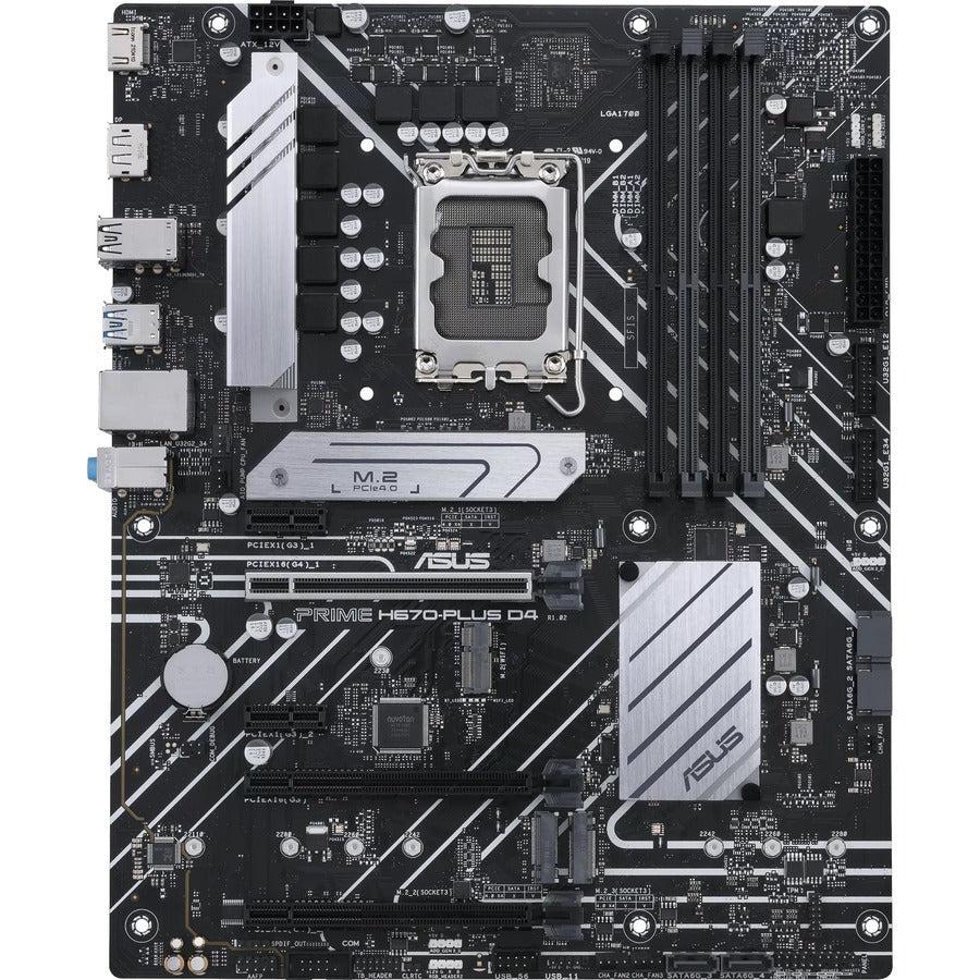 Asus Prime H670-Plus D4 Desktop Motherboard - Intel H670 Chipset - Socket Lga-1700 - Intel Optane Memory Ready - Atx PRIME H670-PLUS D4
