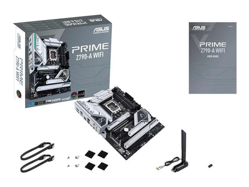 Asus Prime Z790-A Wifi - Motherboard - Atx - Lga1700 Socket - Z790 Chipset - Usb 3.2 Gen 1, Usb 3.2 Gen 2, Usb-C 3.2 Gen2, Usb-C 3.2 Gen 2X2 - 2.5 Gigabit Lan, Bluetooth, Wi-Fi - Onboard Graphics (Cpu Required) - Hd Audio (8-Channel)