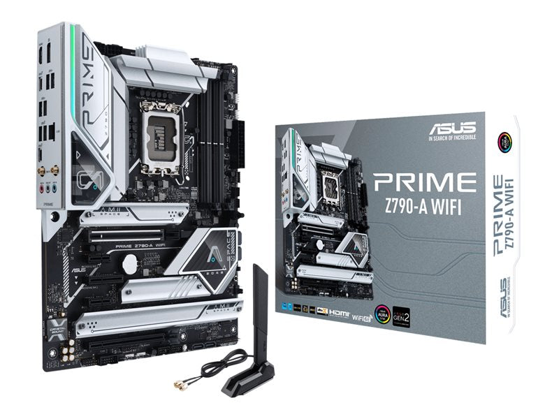 Asus Prime Z790-A Wifi - Motherboard - Atx - Lga1700 Socket - Z790 Chipset - Usb 3.2 Gen 1, Usb 3.2 Gen 2, Usb-C 3.2 Gen2, Usb-C 3.2 Gen 2X2 - 2.5 Gigabit Lan, Bluetooth, Wi-Fi - Onboard Graphics (Cpu Required) - Hd Audio (8-Channel)