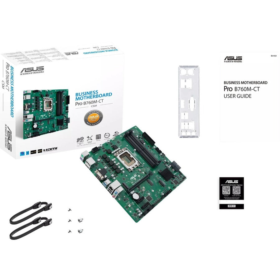 Asus Pro B760M-CT-CSM Industrial Motherboard - Intel B760 Chipset - Socket LGA-1700 - Micro ATX