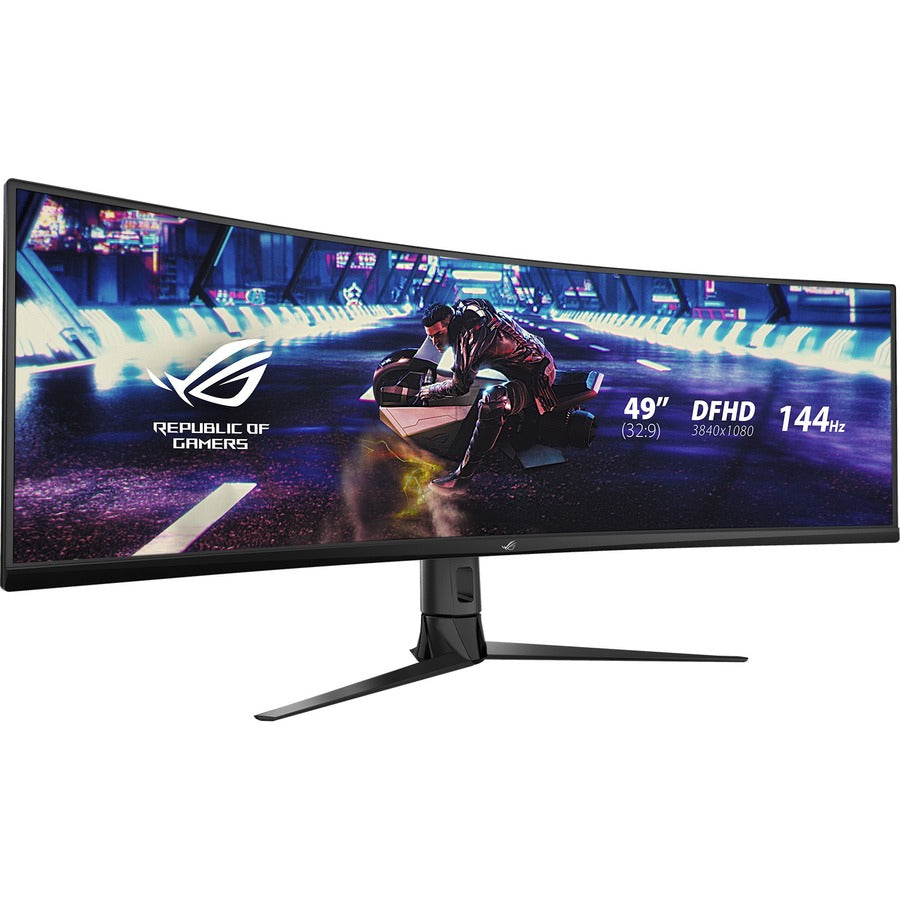 Asus ROG Strix XG49VQ 49 Class Double Full HD (DFHD) Curved Screen Gaming LCD Monitor - 32:9 - Black"