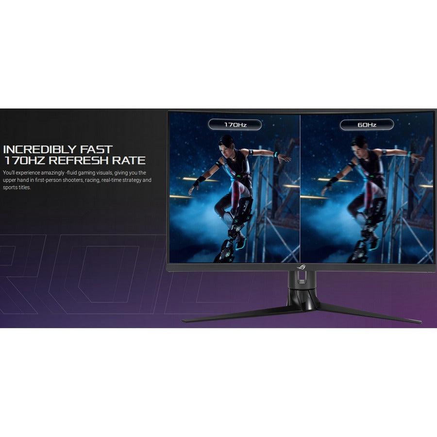 Asus Rog Strix Xg32Vc 31.5 Inch Widescreen 3,000:1 1Ms Hdmi/Displayport/Usb Led Hdr10 Monitor