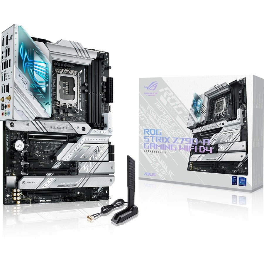 Asus Strix STRIX Z790-A GAMING WIFI D4 Gaming Desktop Motherboard - Intel Z790 Chipset - Socket LGA-1700 - ATX ROGSTRIXZ790AGAMINGWIFID4