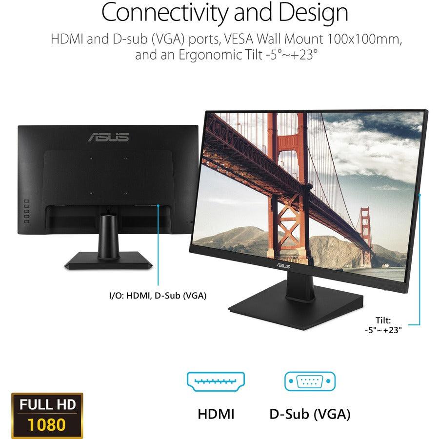 Asus Va27Ehe 27 Inch Wide Screen 5 Ms 100,000,000:1 Hdmi/D-Sub Ips Lcd Monitor(Black)
