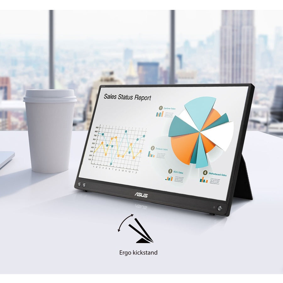 Asus ZenScreen MB16ACV 16 Class LCD Monitor - 16:9 - Silver"