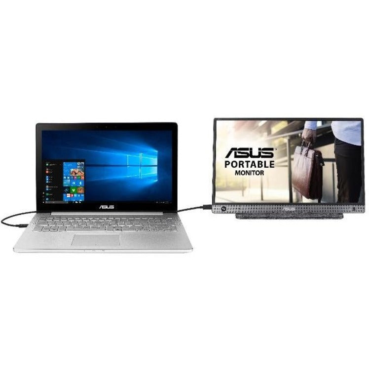 Asus ZenScreen MB16AH 16 Class Full HD LCD Monitor - 16:9 - Dark Gray"