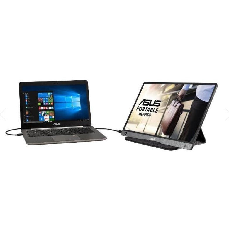 Asus ZenScreen MB16AH 16 Class Full HD LCD Monitor - 16:9 - Dark Gray"