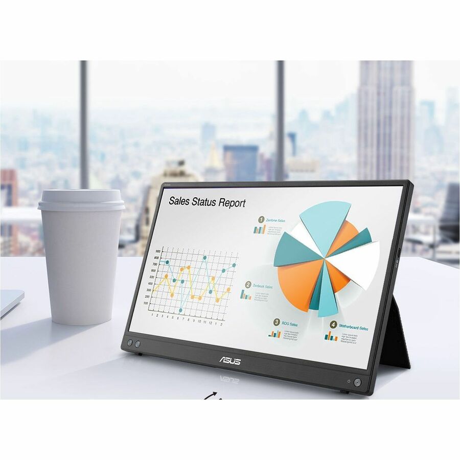 Asus ZenScreen MB16AHV 16 Class Full HD LED Monitor - 16:9 - Black - 15.6 Viewable - In-pl