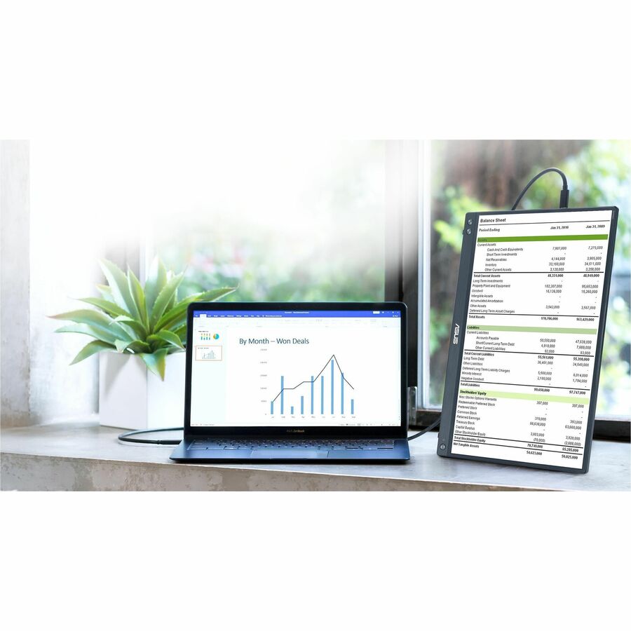 Asus ZenScreen MB16AHV 16 Class Full HD LED Monitor - 16:9 - Black - 15.6 Viewable - In-pl