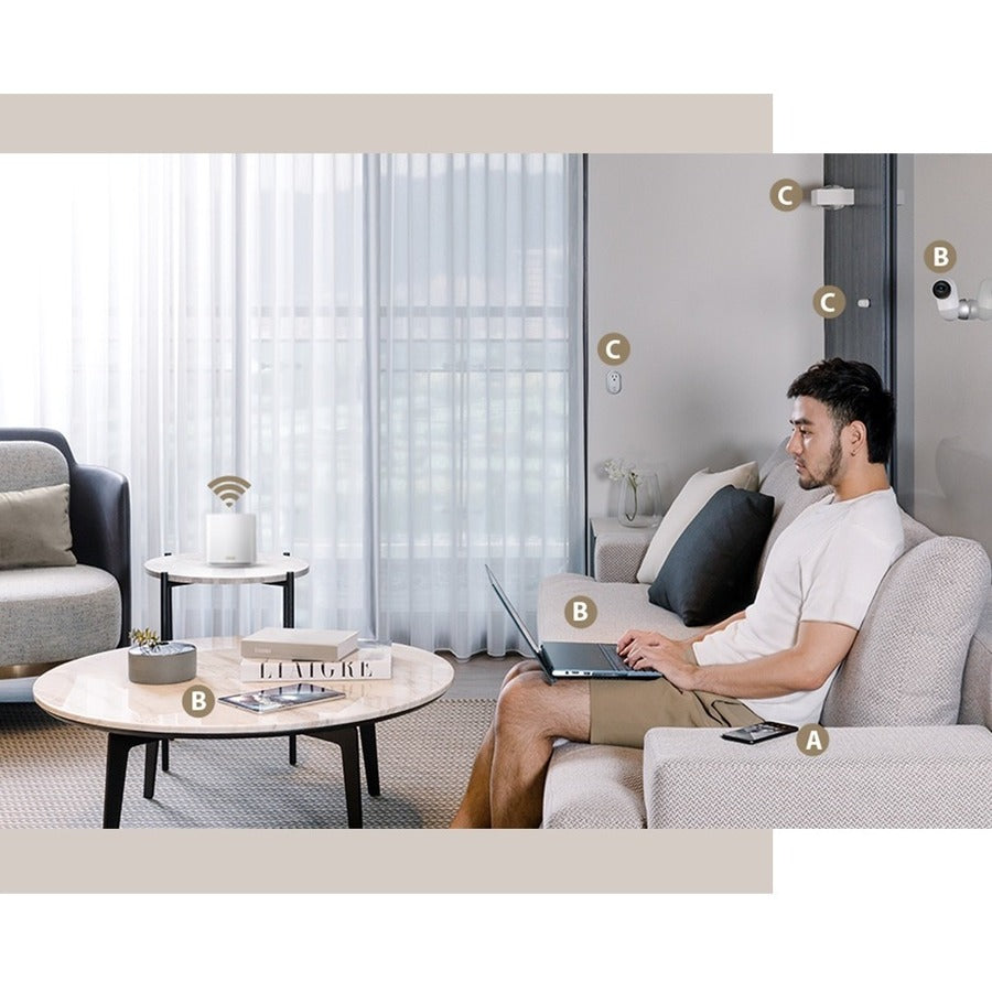 Asus ZenWiFi ET8 ET8 (W-2-PK) Wi-Fi 6 IEEE 802.11ax Wireless Router