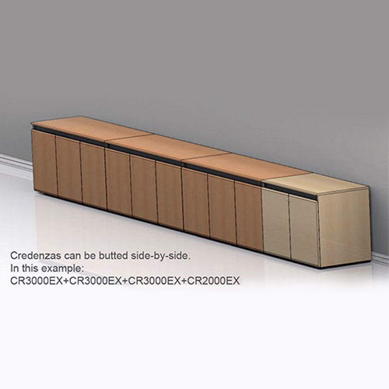 Audio Visual Furniture Credenza (3 Bay, 3x 12RU) CR3000EX