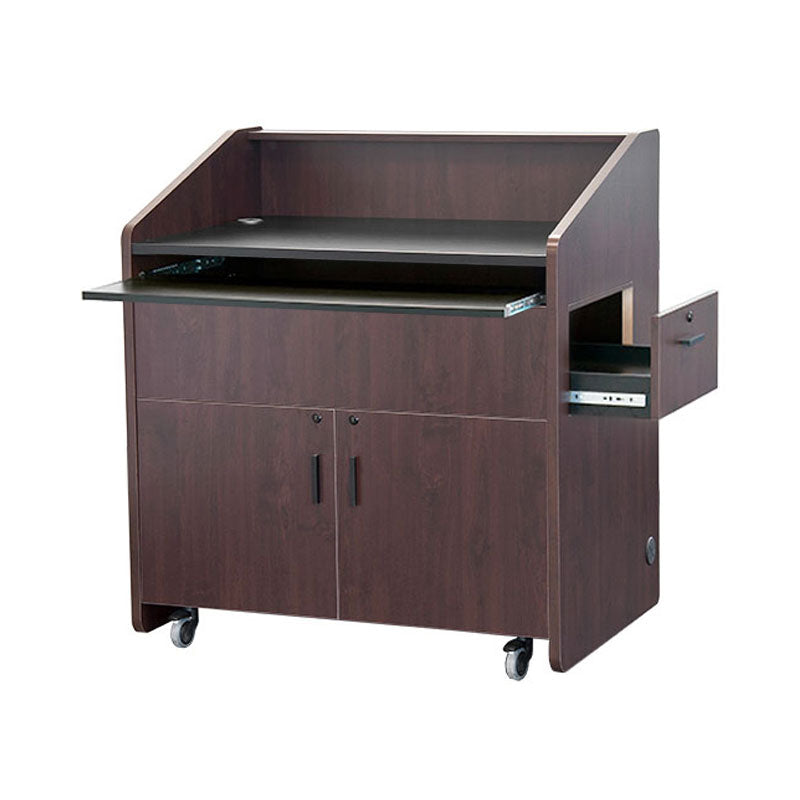 Audio Visual Furniture Dual Rack Multimedia Podium (20RU, Various) PD3007