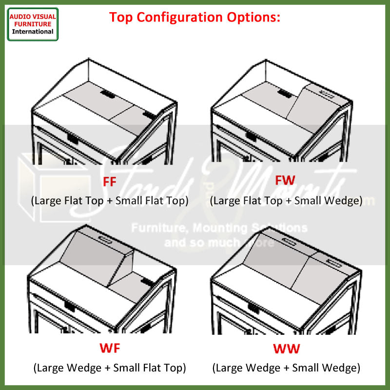 Audio Visual Furniture Executive Podium (12RU, Various) PDX21