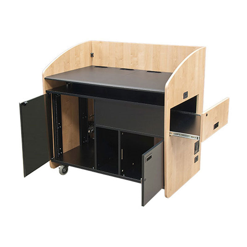 Audio Visual Furniture Large Podium with Rack (14RU, Various) PD4501