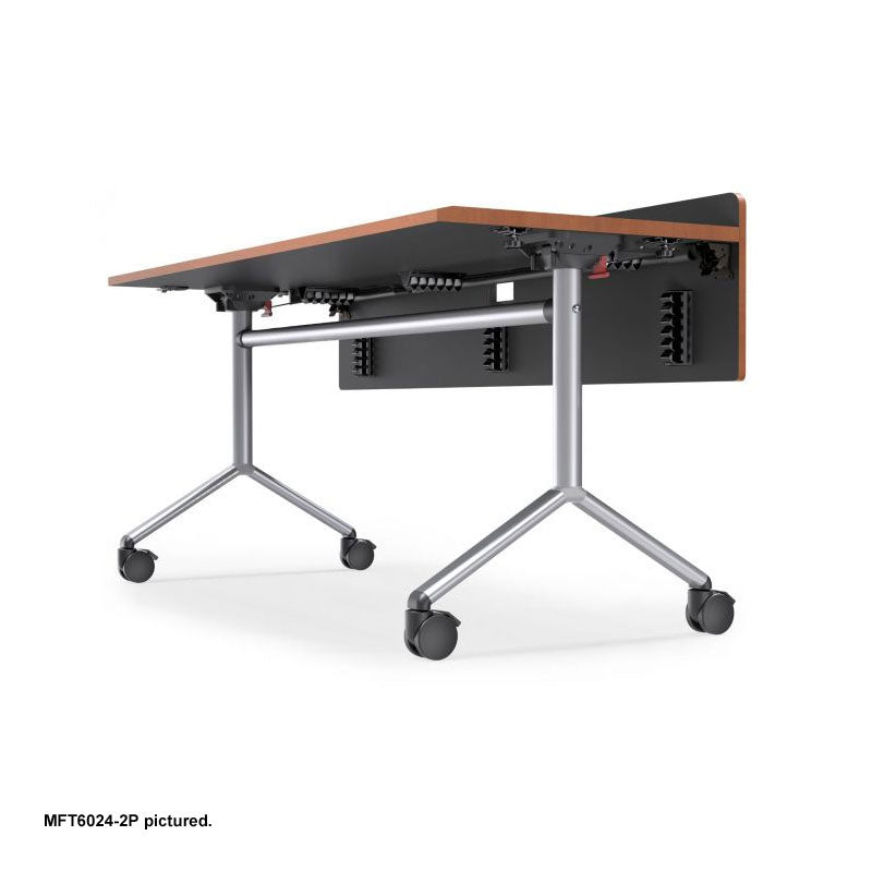 Audio Visual Furniture Modular Folding Table (2 Person, End Left) MFT6024-2PEL