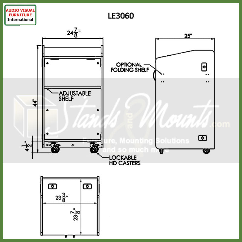 Audio Visual Furniture Open Flat Top Lectern LE3060