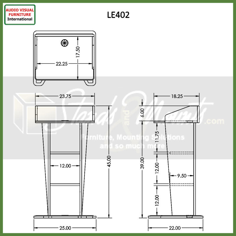 Audio Visual Furniture Slim Lectern LE402