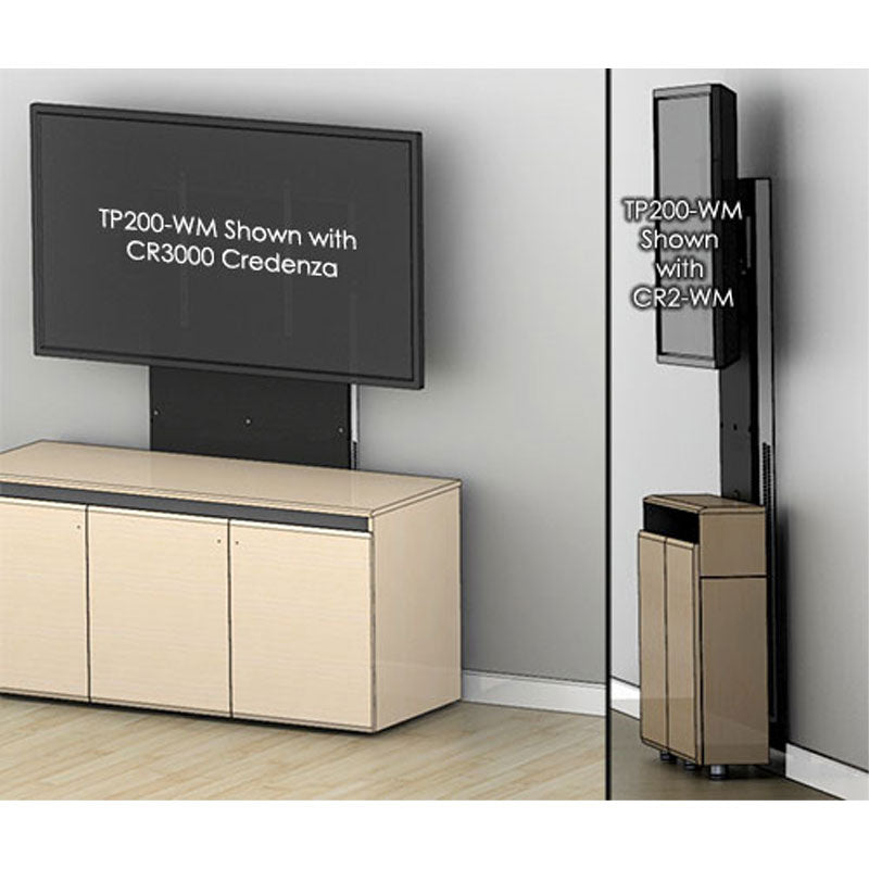 Audio Visual Furniture Wall Mount Credenza (2 Bay, 2x 3RU) CR2-WM