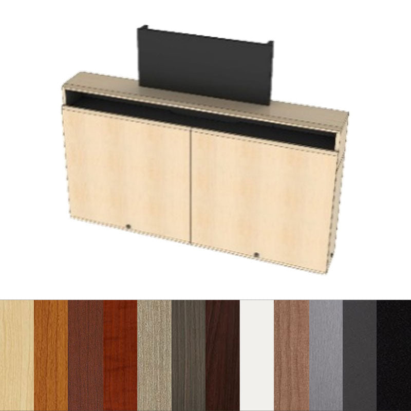 Audio Visual Furniture Wall Mount Credenza (2 Bay, Cable Mgmt) CR2-WM-CM