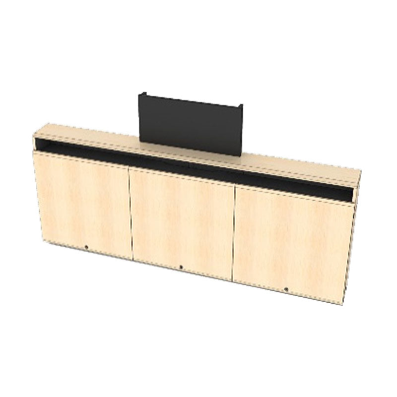 Audio Visual Furniture Wall Mount Credenza (3 Bay, Cable Mgmt) CR3-WM-CM