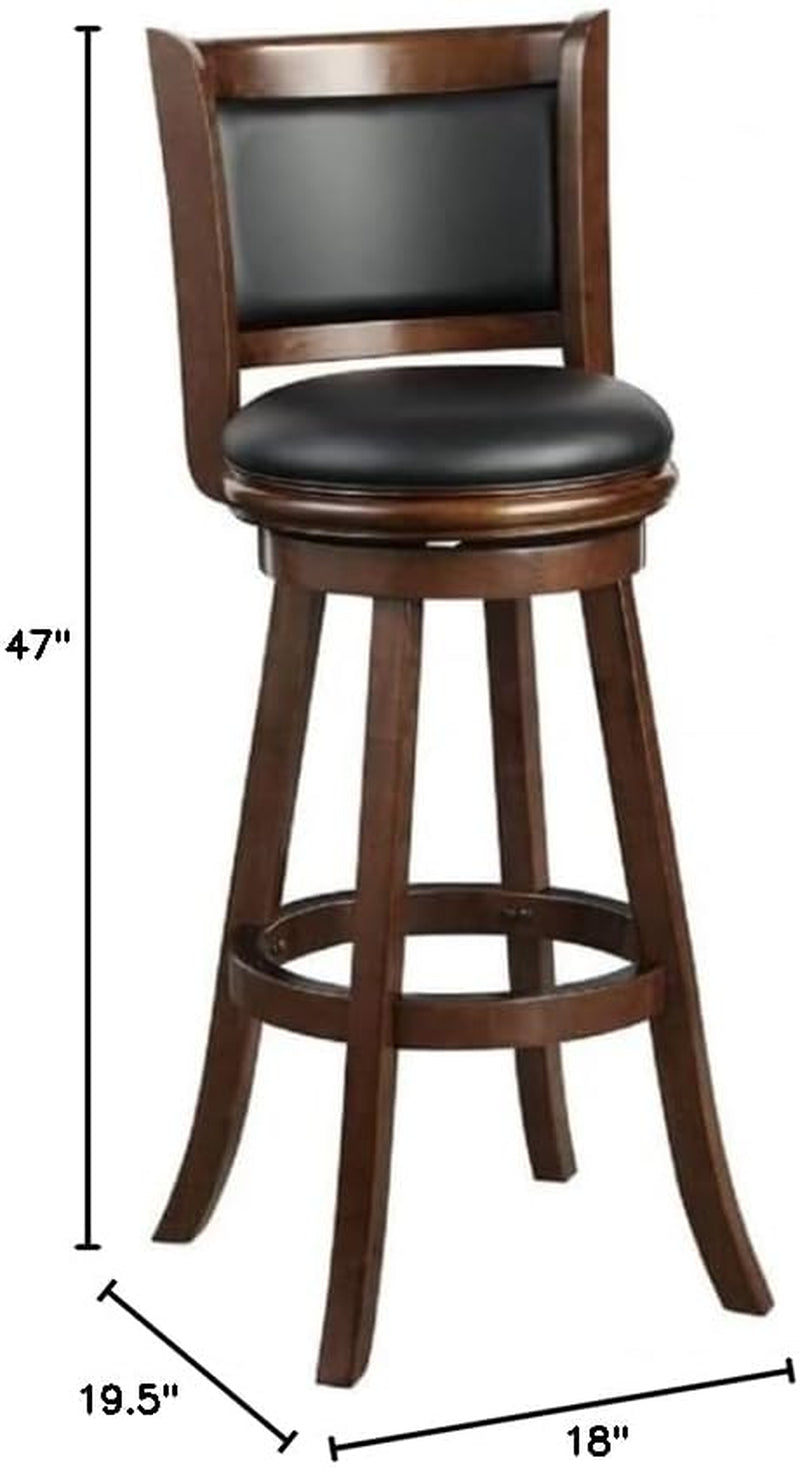 Augusta Extra Tall Bar Stool Cappuccino Swivel Seat