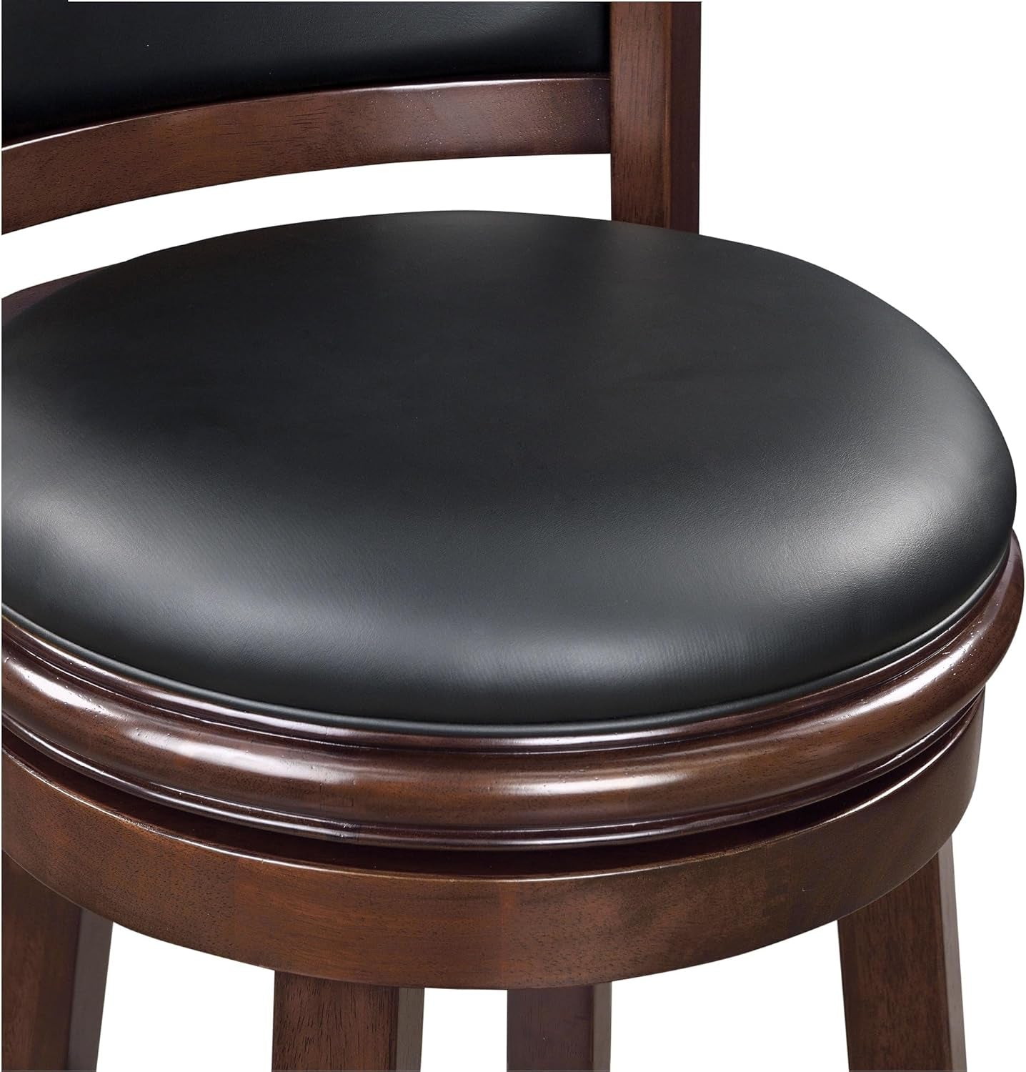 Augusta Swivel Extra Tall Bar Stool Faux Leather Cappuccino