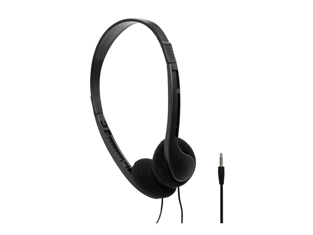 Avid AE-08 - Education - headphones - on-ear - wired - 3.5 mm jack - black (pack of 10) 2AE0-8STERE-O32-10PK