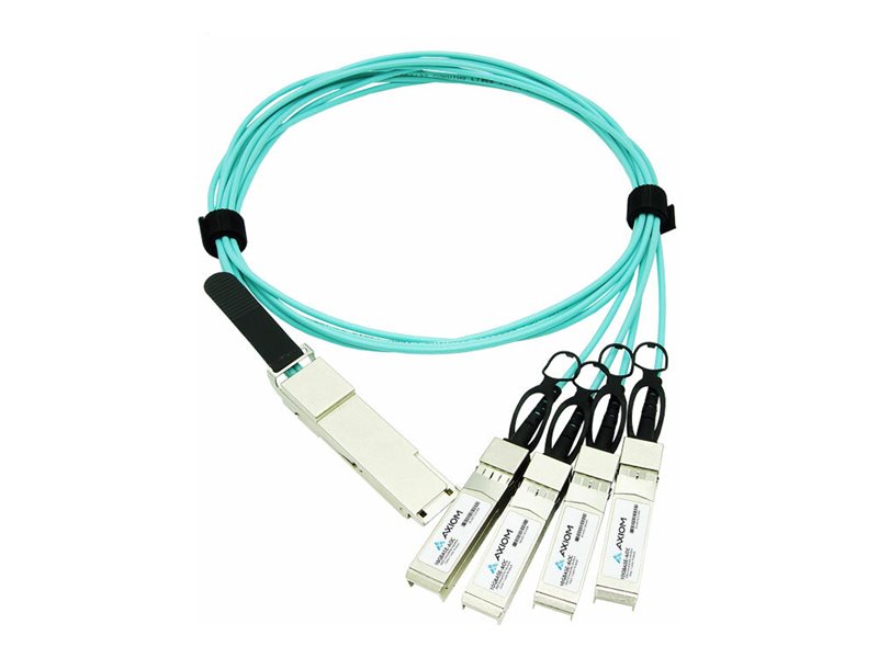 Axiom - 100GBase-AOC direct attach cable - QSFP28 to SFP28 - 15 m - fiber optic - active QSFP-4SFP25G-AOC15M-AX
