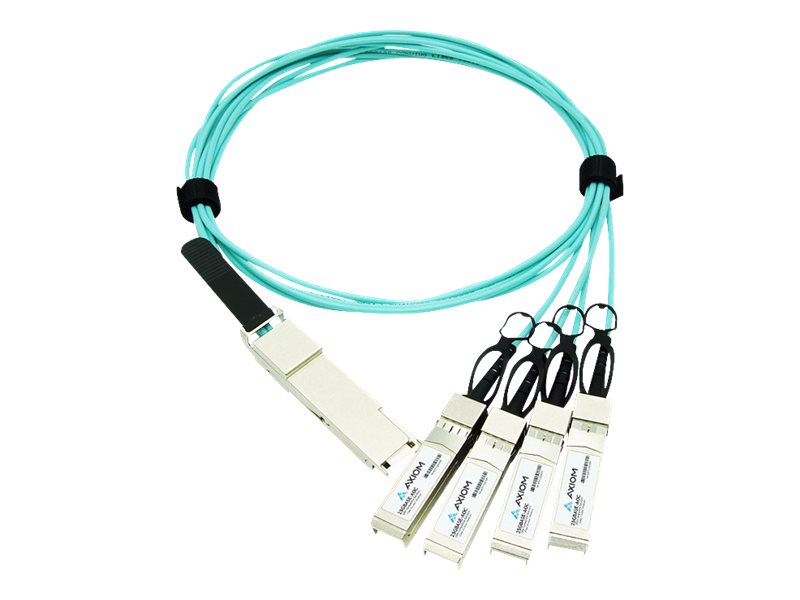 Axiom - 100GBase-AOC direct attach cable - QSFP28 to SFP28 - 5 m - fiber optic - Active Optical Cable (AOC) JNP-100G-AOCBO-5M-AX
