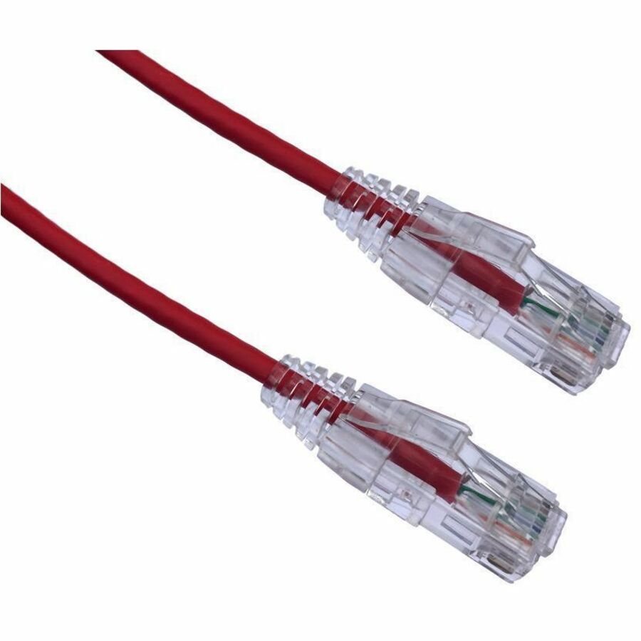 Axiom 12FT CAT6A BENDnFLEX Ultra-Thin Snagless Patch Cable (Red) - TAA Compliant - 12 ft