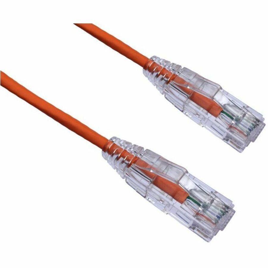 Axiom 1FT CAT6 Snagless BENDnFLEX Ultra-Thin Patch Cable - Orange - TAA Compliant - 1 ft