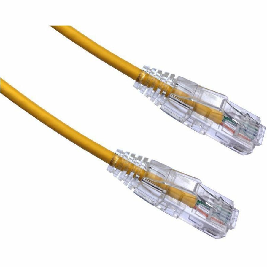 Axiom 25FT CAT6A BENDnFLEX Ultra-Thin Snagless Patch Cable (Yellow) - TAA Compliant - 25