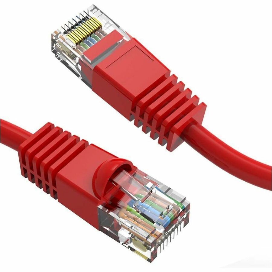 Axiom 30FT CAT5E 350mhz Patch Cable Molded Boot (Red) - TAA Compliant - 30 ft Category 5e