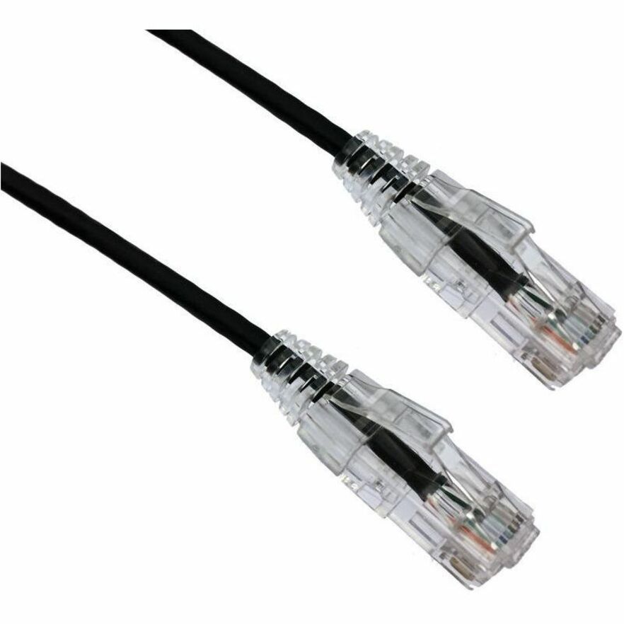 Axiom 3FT CAT6A BENDnFLEX Ultra-Thin Snagless Patch Cable (Black) - TAA Compliant - 3 ft