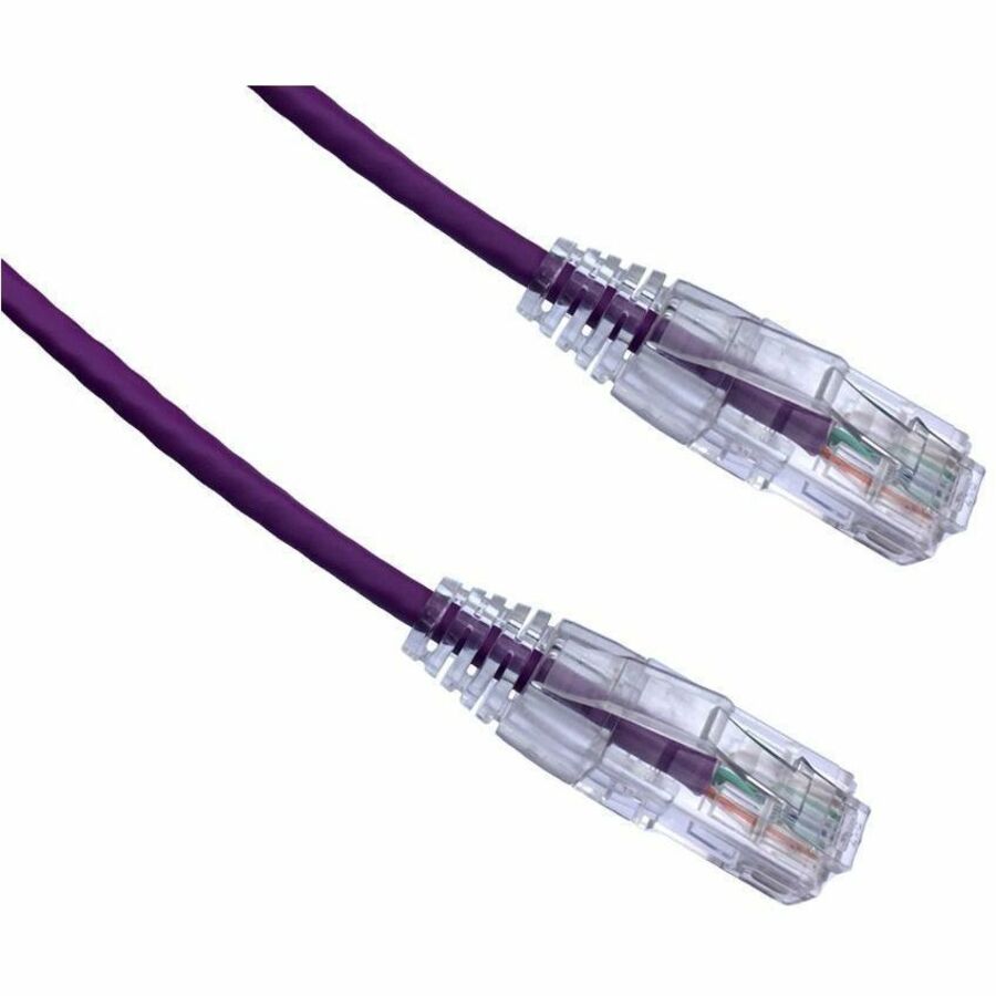 Axiom 50FT CAT6A BENDnFLEX Ultra-Thin Snagless Patch Cable (Purple) - TAA Compliant - 50