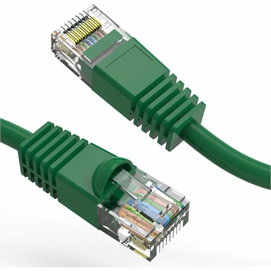 Axiom 8FT CAT5E 350mhz Patch Cable Molded Boot (Green) - TAA Compliant - 8 ft Category 5e