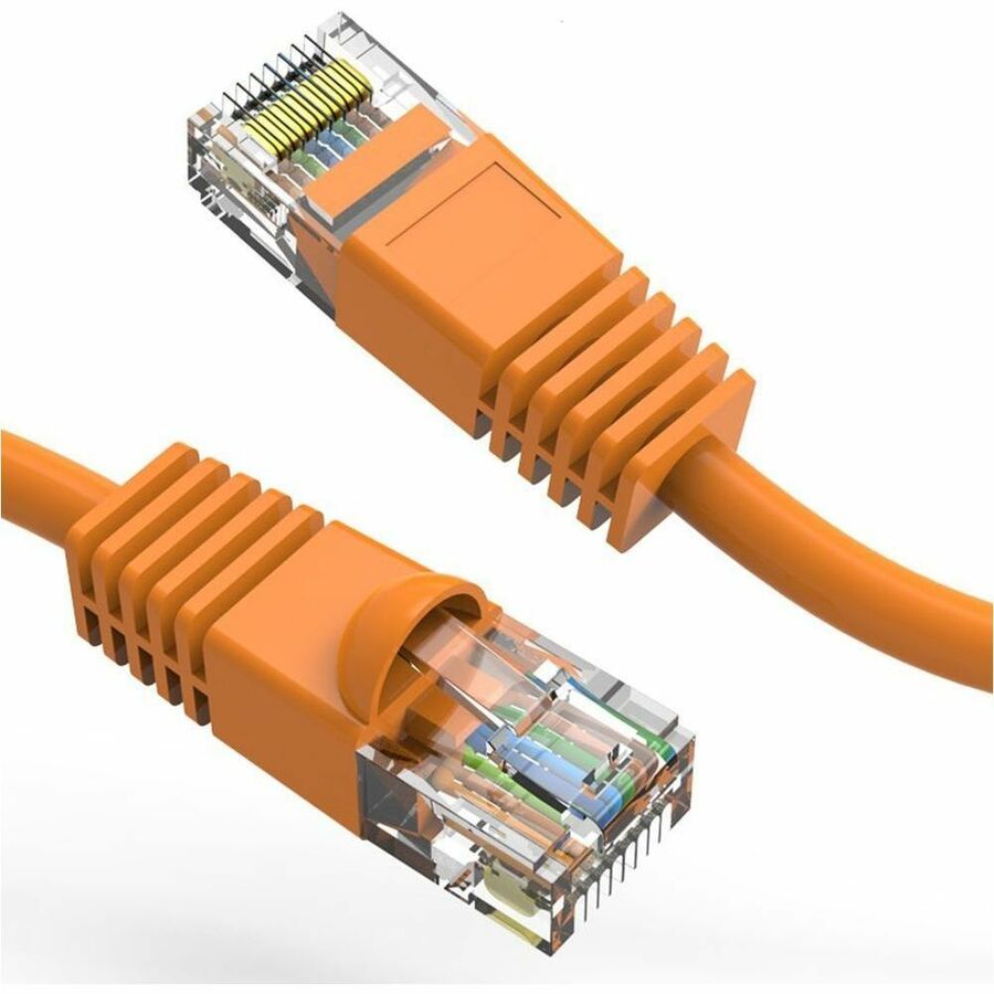 Axiom 8FT CAT5E 350mhz Patch Cable Molded Boot (Orange) - TAA Compliant - 8 ft Category