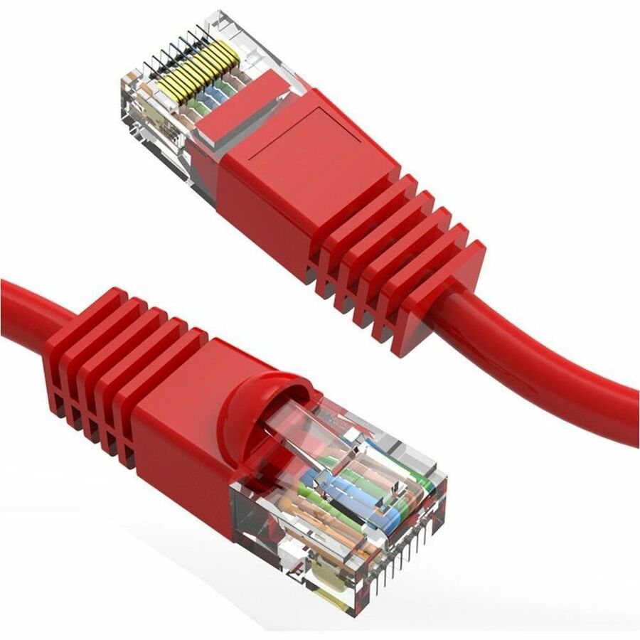 Axiom 9FT CAT5E 350mhz Patch Cable Molded Boot (Red) - TAA Compliant - 9 ft Category 5e