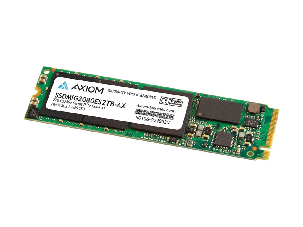 Axiom C5280e Series - SSD - encrypted - 2 TB - internal - M.2 2280 - PCIe 4.0 x4 (NVMe) - 256-bit AES - TCG Opal Encryption 2.0 SSDMIG2080ES2TB-AX