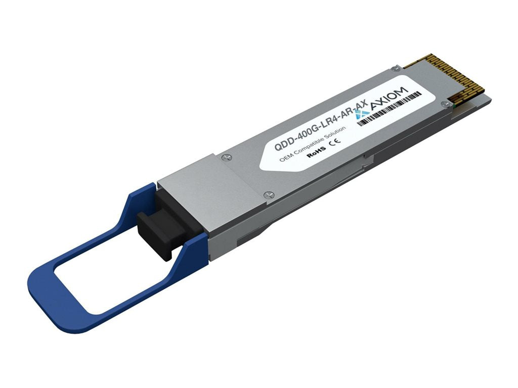 Axiom - QSFP-DD transceiver module (equivalent to: Arista QDD-400G-LR4-AR) - 400GbE - 400GBase-LR4 - LC single-mode - up to 6.2 QDD-400G-LR4-AR-AX