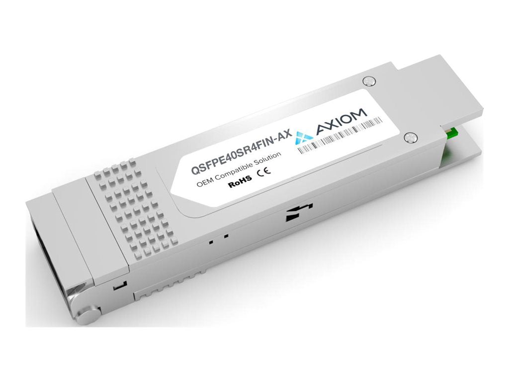Axiom - QSFP+ transceiver module - 40GbE - 40GBASE-SR4 - MPO multi-mode - up to 492 ft - 850 nm QSFPE40SR4FIN-AX