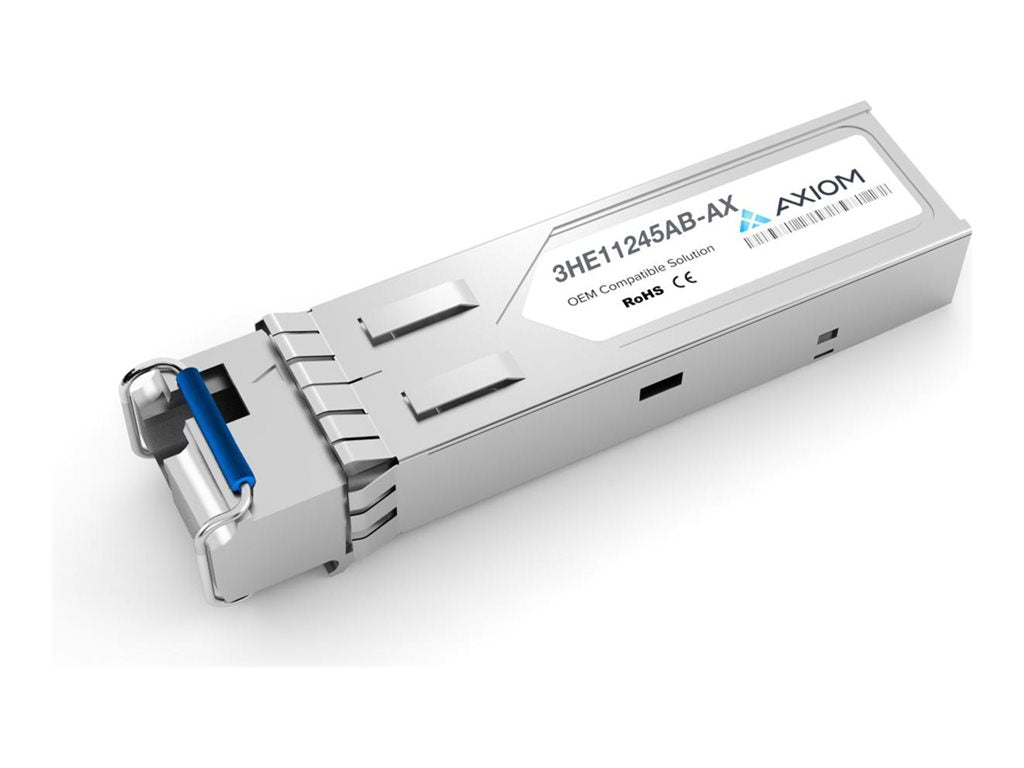 Axiom - SFP (mini-GBIC) transceiver module (equivalent to: Alcatel-Lucent 3HE11245AB) - GigE (optical) - 1000Base-BX80-D - LC 3HE11245AB-AX