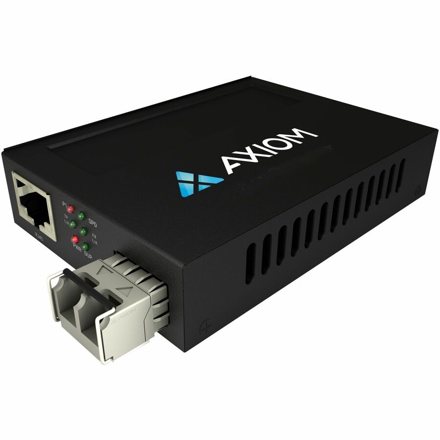Axiom TAA 1Gbs PoE+ RJ45 to 1000Base-SX Fiber Media Converter - MMF, LC, 550m, 850nm AXG101376