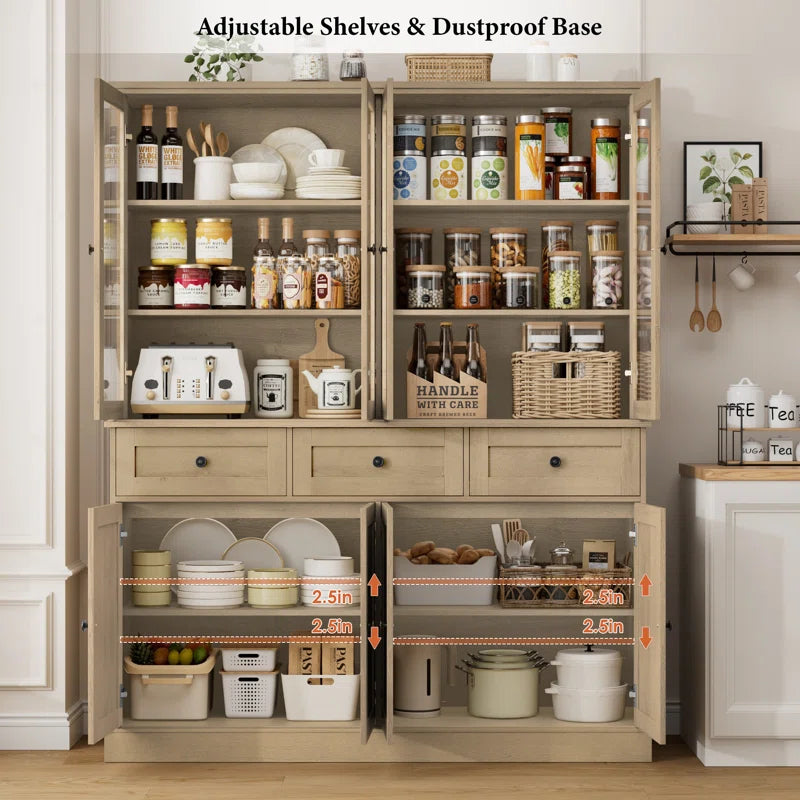 Ayni Eco Friendly Pantry Cabinet With Three Drawers